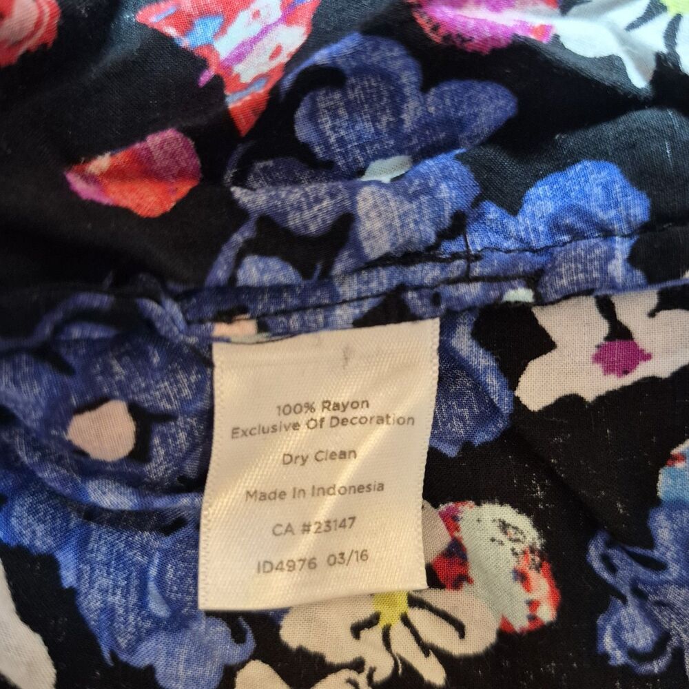 Talbots Women's Floral Blouse Size 3X 3/4 Sleeve Multicolor Pullover - Picture 6 of 7